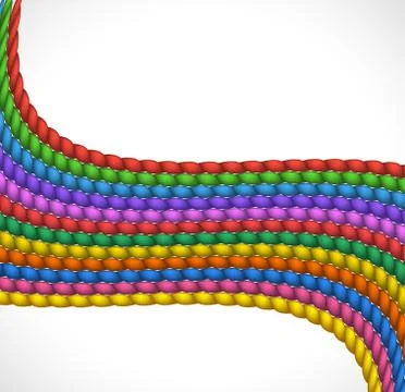 Different Colored Rope Stock Illustration