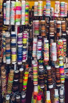 Different Colorful Bracelets Foto stock