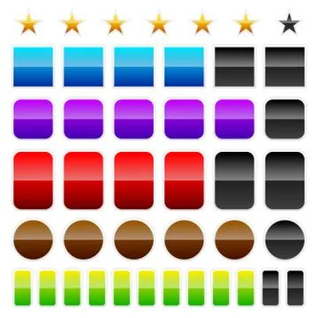 Different colorful progress indicators, loading bars Stock Illustration