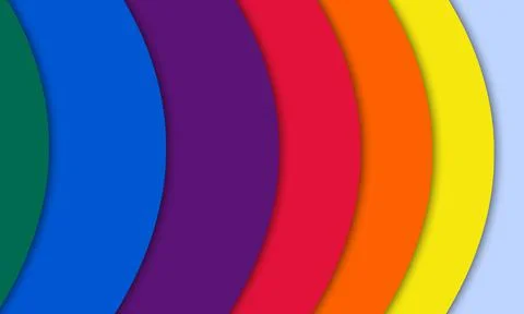 Different colors and different shapes of circles Stock Illustration