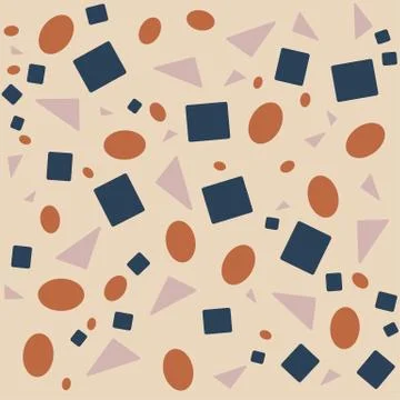 Different colors and sizes triangle, ellipse and rectangle shapes Illustrazione stock