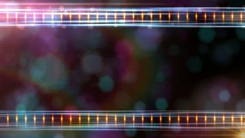 Different colors lights blinking with boarder Stock Footage 260770797