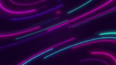 Different colors neon light lines circular motion background Stock Footage 256433802