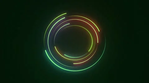 Different colors neon light lines spinning motion background Stock Footage 259859232