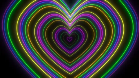 Different colors but one shape universal sign of love. Hearts to support freedom Stock Footage 264512644