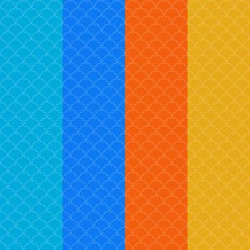 Different colors pattern with oriental japanese styles with round curve Illustrazione stock
