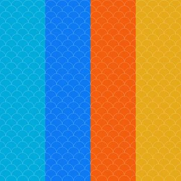 Different colors pattern with oriental japanese styles with round curve Stock Illustration