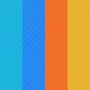 Different colors pattern with oriental japanese styles with round curve Stock Illustration
