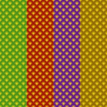 Different colors pattern with oriental japanese styles with round curve Stock Illustration