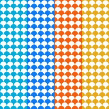Different colors pattern with oriental japanese styles with round curve Illustrazione stock