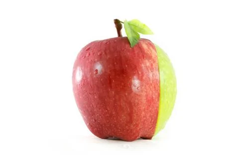 Different colors sliced apple Stock Illustration