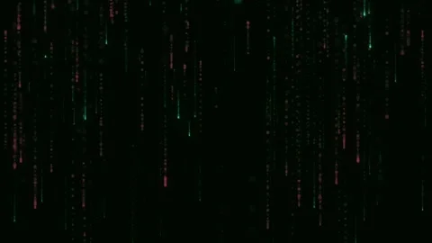 Different colors spiral lights falling strings dark background Stock Footage 259261979