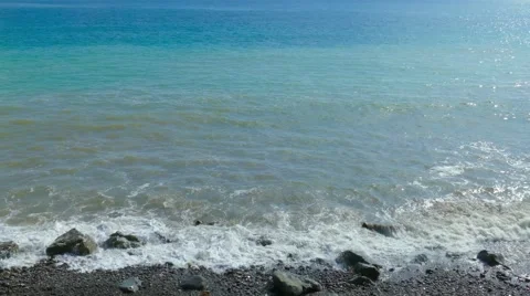 Different colors of stormy sea Stock Footage 68157359