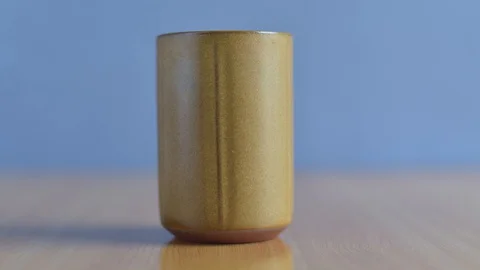 Different colour of cups. Stop motion. Stock Footage 128565235