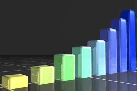 Different coloured and heighted bars Stock Illustration