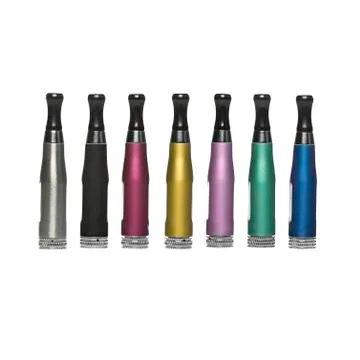 Different coloured atomisers in a row Stock Photos