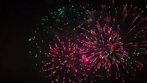 Different coloured fireworks Stock Footage 110435577
