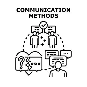 Different communication methods and strategies for successful interaction Stock Illustration