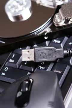 Different computer devices and equipment Background of Different computer ... Stock Photos