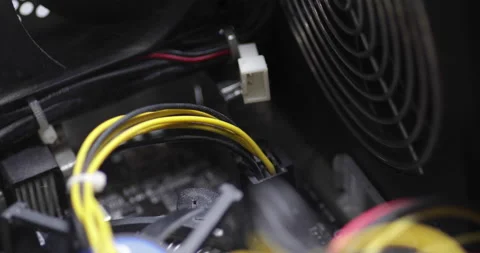 Different computer parts inside the PC Video stock 233605024