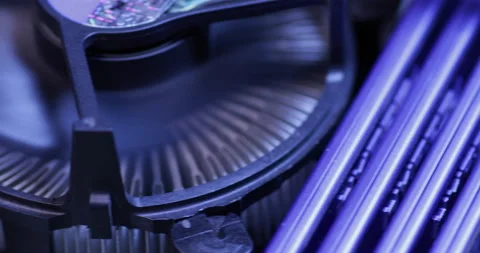 Different computer parts inside the PC Video stock 233615572