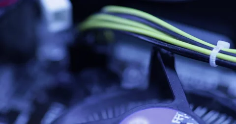 Different computer parts inside the PC Video stock 233621261