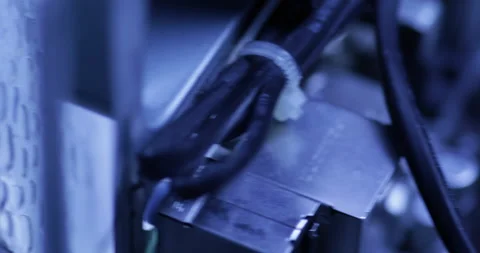 Different computer parts inside the PC Video stock 233621755