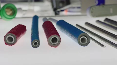 Different construction materials on testing room . Concept of quality checking Stock Footage 219272828
