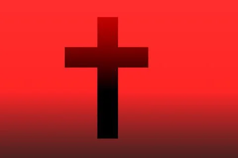 Different crosses drawn on different colored gradients or with oil paint conc Stock Illustration