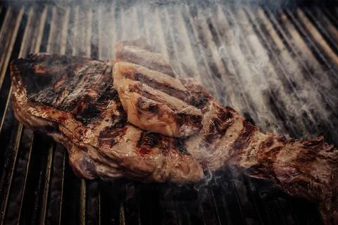 Different cuts of excellent quality beef grilled Stock Photos