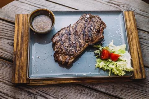 Different cuts of excellent quality beef grilled Stock Photos