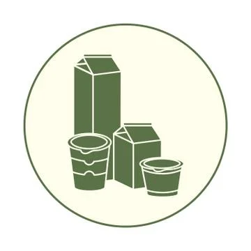 Different dairy products. Stock-Illustration