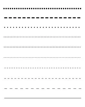 Different dashed border lines set vector design element 스톡 일러스트