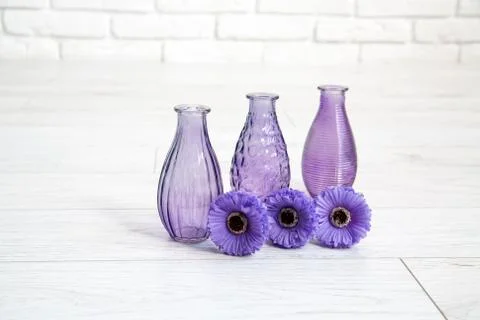 Different decorative vases in a studio Stock Photos