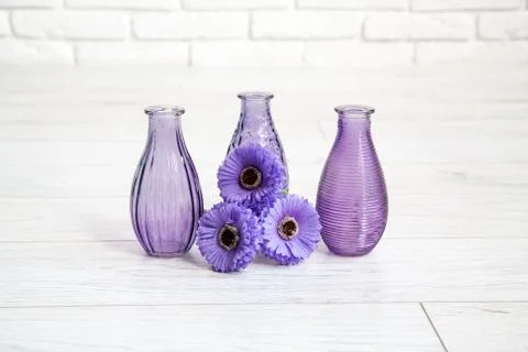 Different decorative vases in a studio Stock Photos