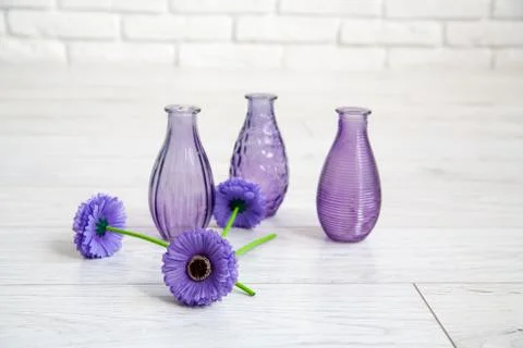 Different decorative vases in a studio Stock Photos