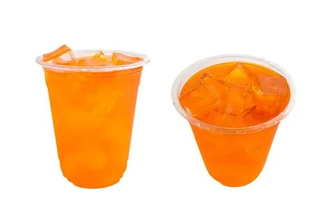 Different of delicious orange soft drinks Stock Photos