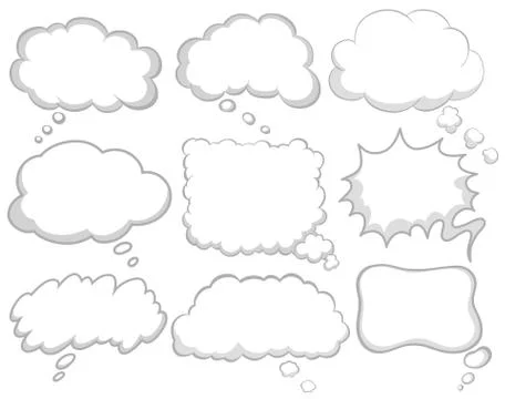 Different design of dream bubbles Illustrazione stock