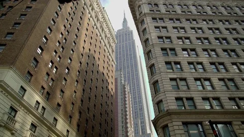 Different Designed Buildings In NY, Usa Stock Footage 85165400