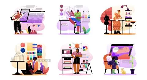 Different designers set Stock Illustration