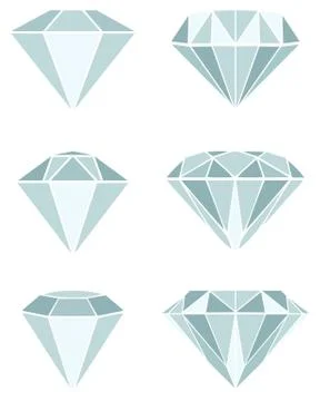 Different diamond illustration Stock Illustration
