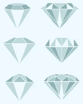 Different diamond illustration Stock Illustration