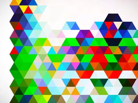 A different digital designing pattern of colorful triangles Stock Illustration