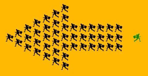 Different direction Stock Illustration