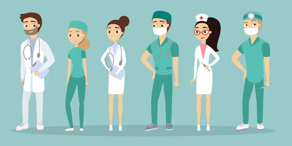 Different doctors set. イラスト素材