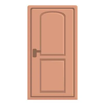 Different door icon cartoon vector. Home exterior Stock Illustration