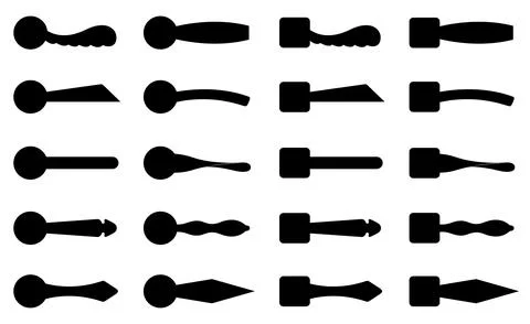 Different door knobs illustration Illustration