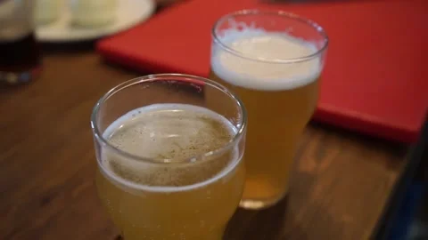 Different drinks in glasses Stock Footage 159881211