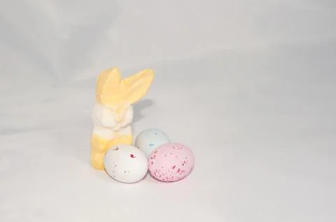 Different easter candy on a white background 스톡 사진