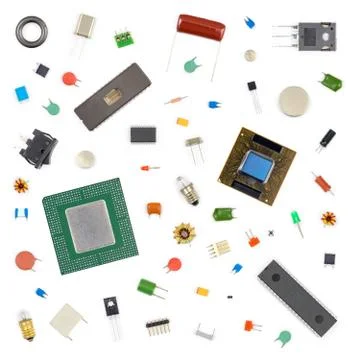 Different Electronic components Stock Photos
